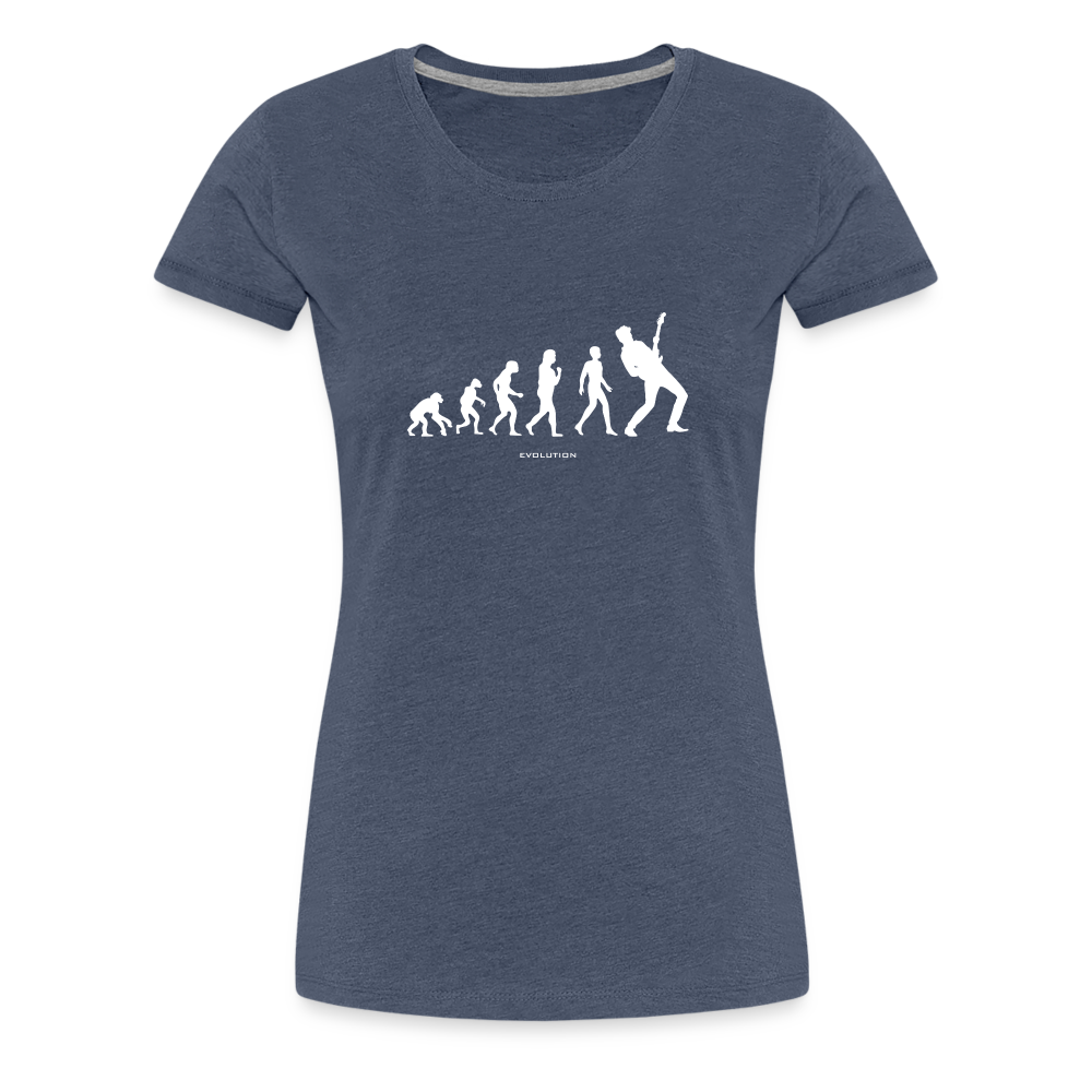 Frauen Premium T-Shirt - Blau meliert
