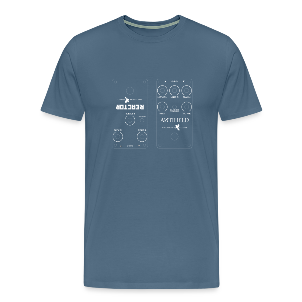 Blueprint Effektpedal - Männer Premium T-Shirt für Gitarristen - Blaugrau