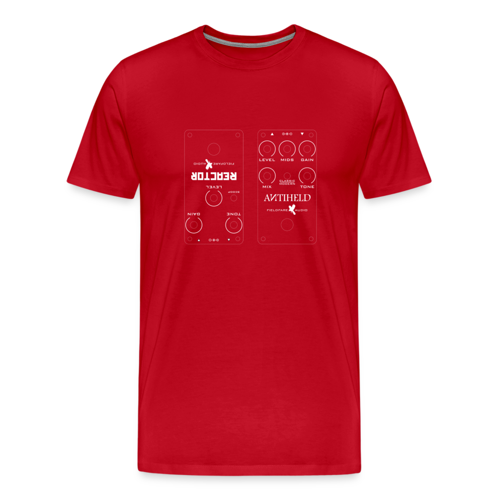 Blueprint Effektpedal - Männer Premium T-Shirt für Gitarristen - Rot