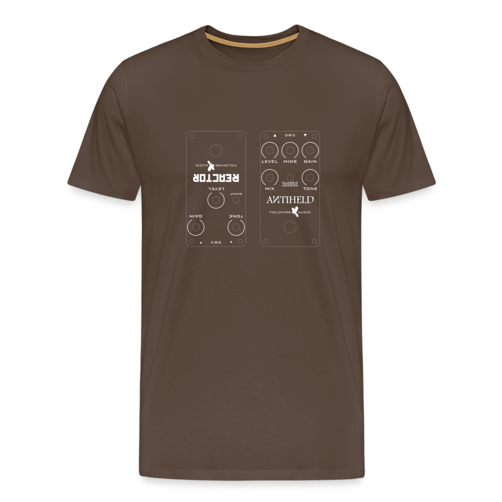 Blueprint Effektpedal - Männer Premium T-Shirt für Gitarristen - Edelbraun