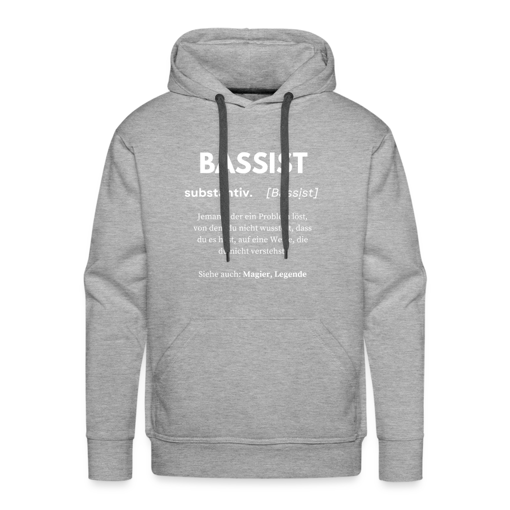 Männer Premium Hoodie - Grau meliert